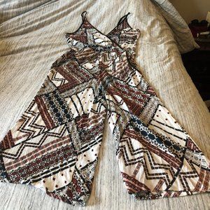 BCBGeneration Printed Crop Jumpsuit